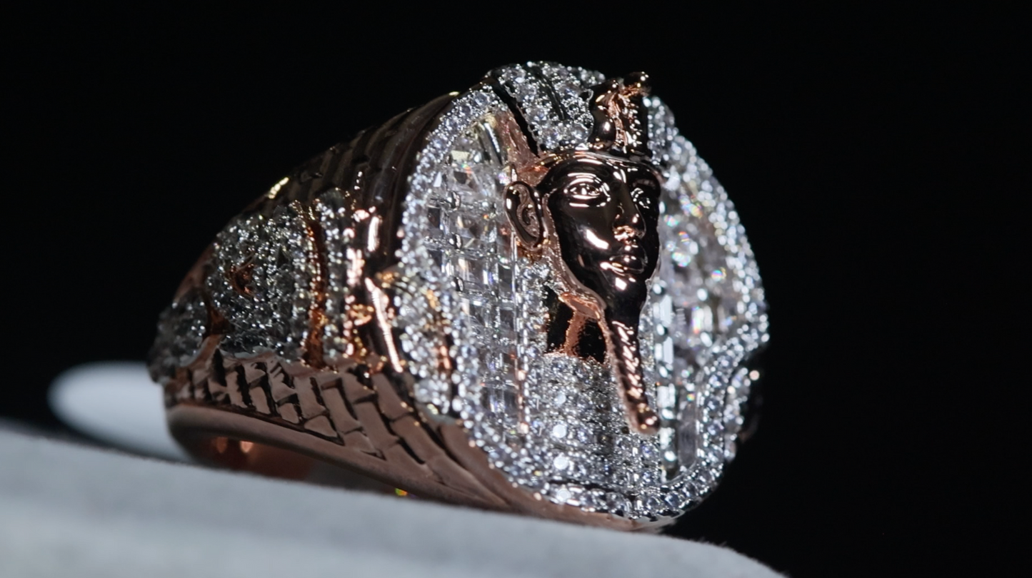 Rose Gold Pharaoh Diamond Ring