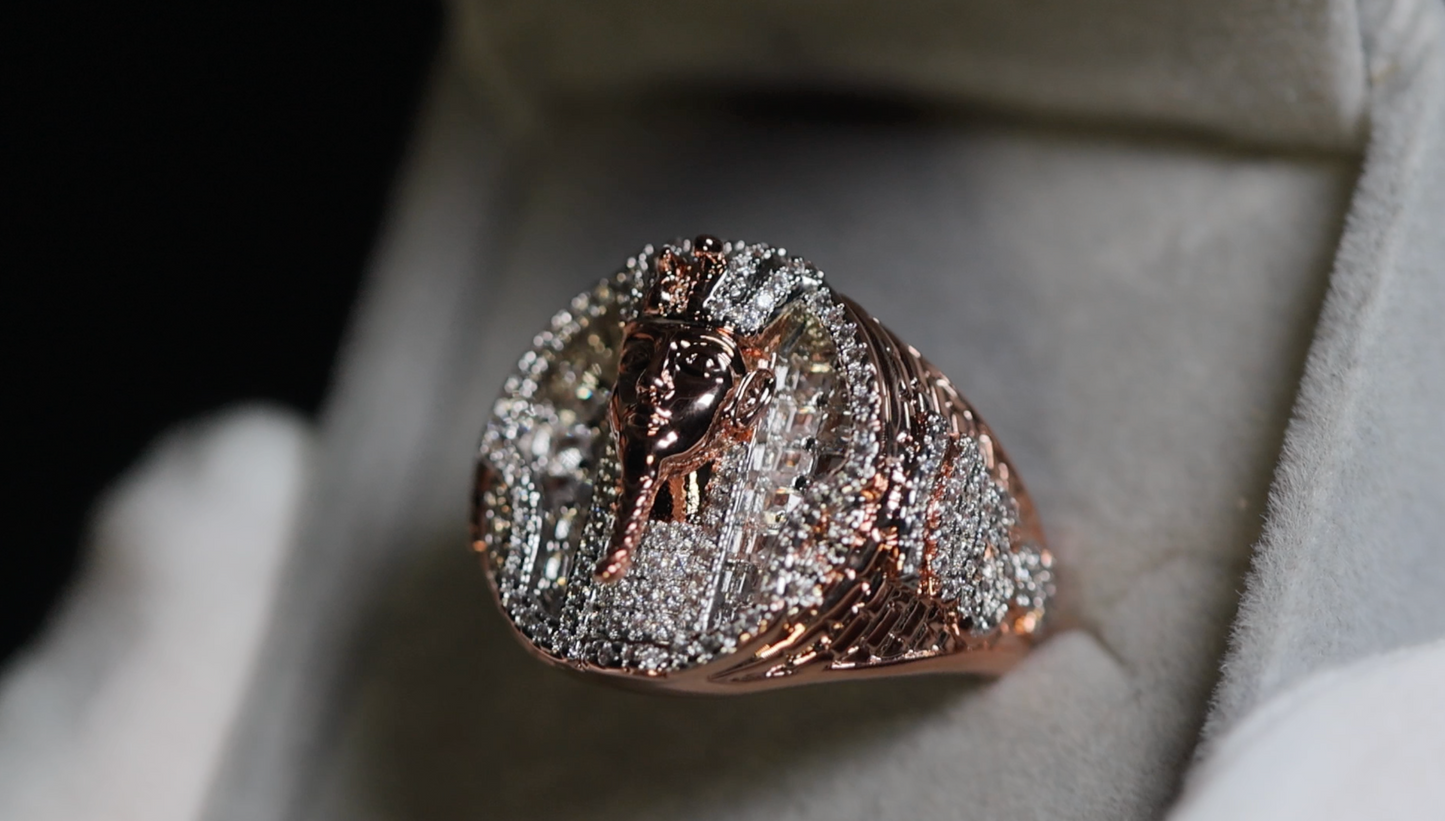 Rose Gold Hip Hop Ring