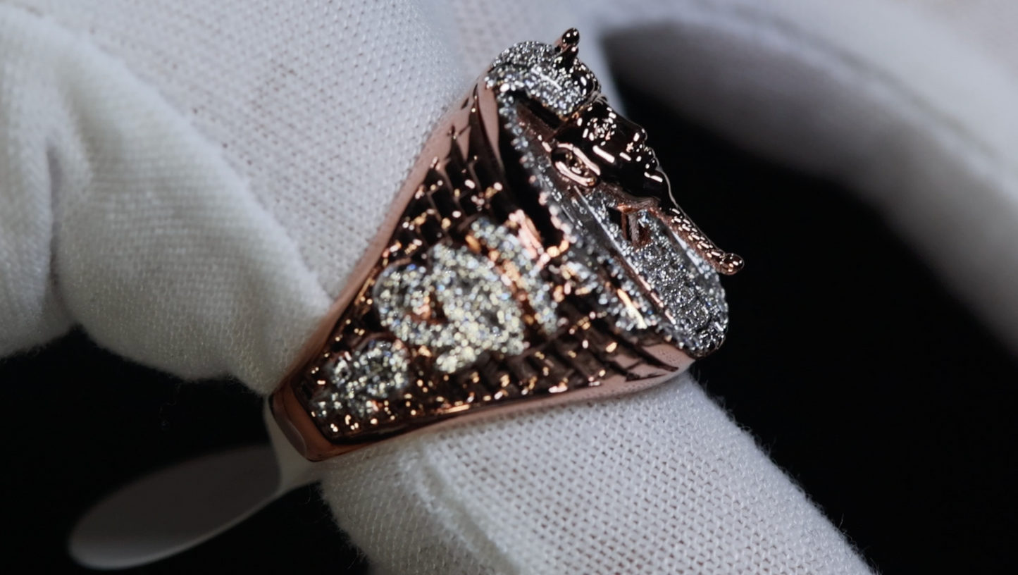 Rose Gold Hip Hop Ring
