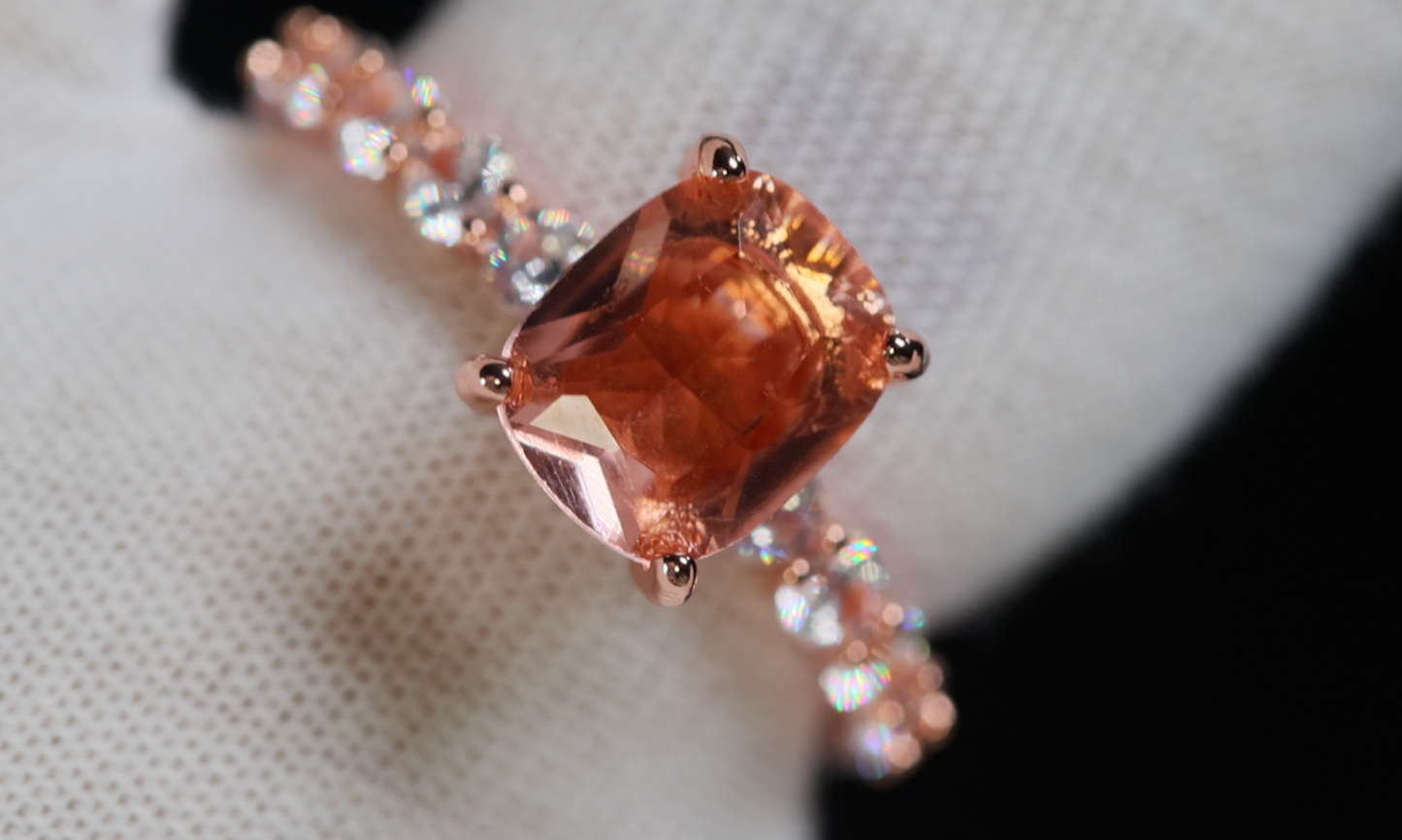 Rose Gold Champagne Diamond Ring