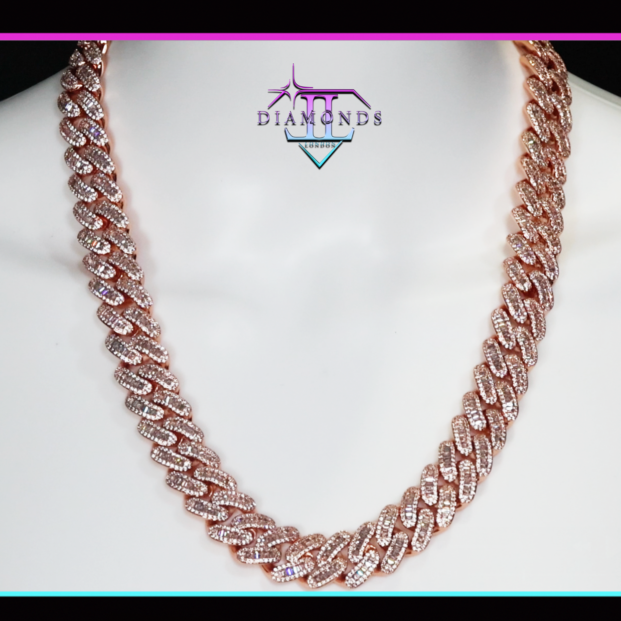 Rose Gold Hip Hop Chain