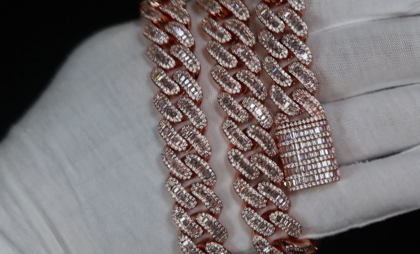 Rose Gold Hip Hop Chain