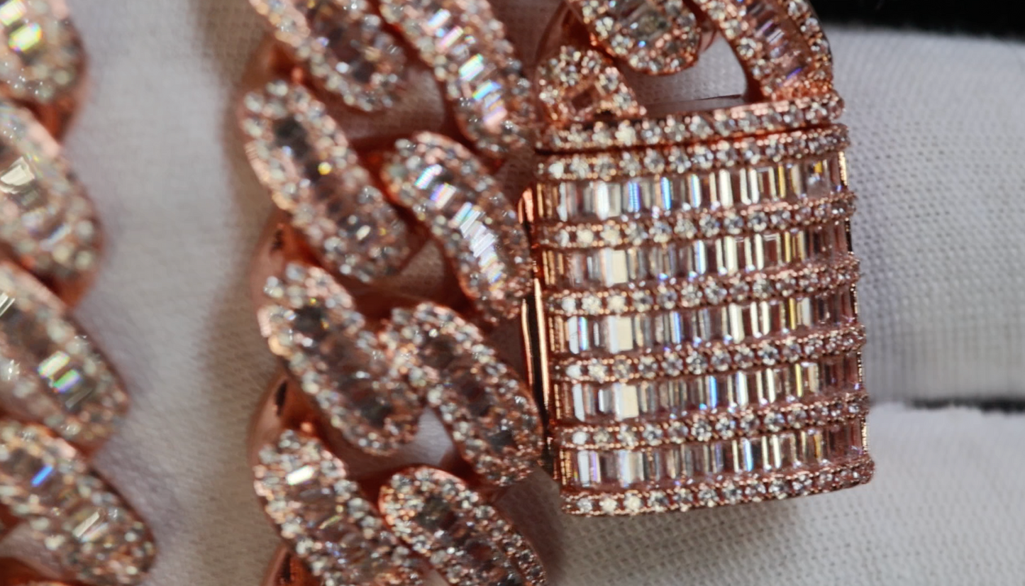 Rose Gold Hip Hop Chain