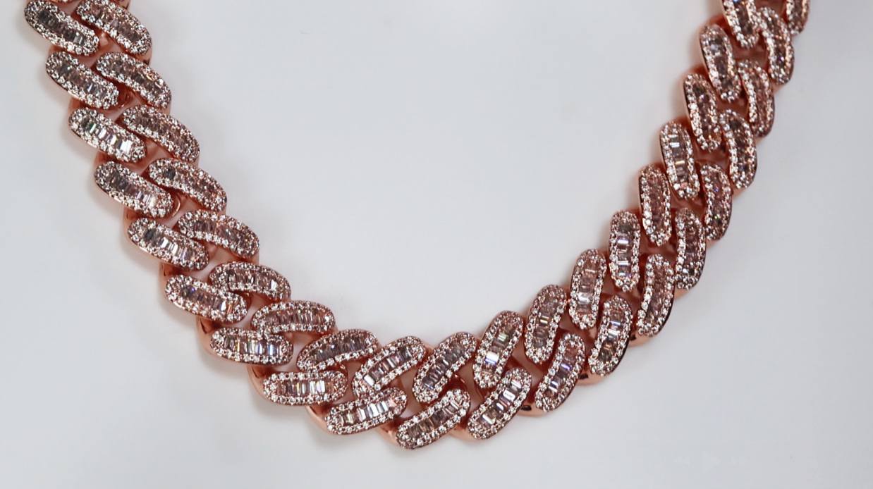Rose Gold Moissanite Chain