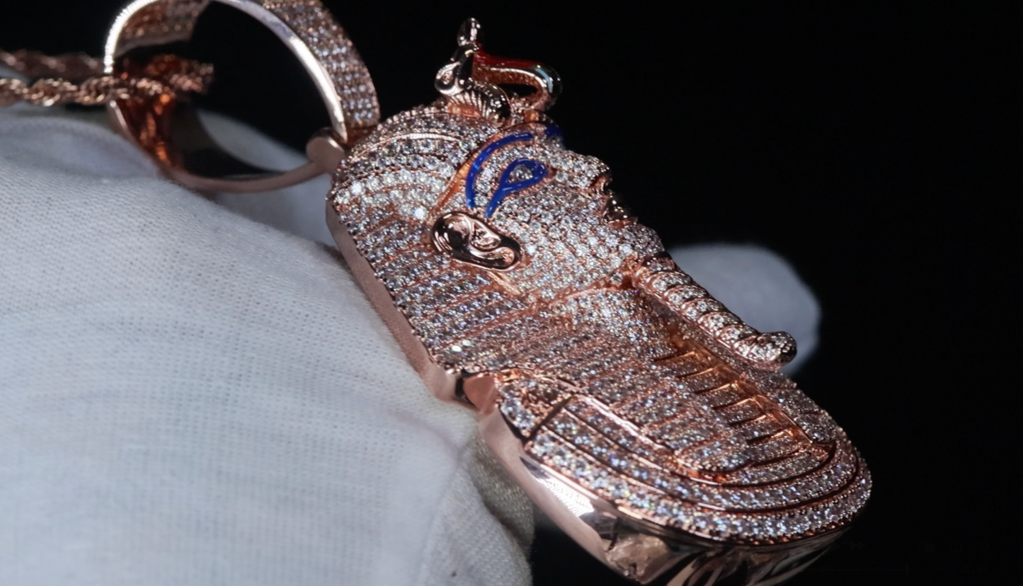 Rose Gold Diamond Pharaoh Pendants