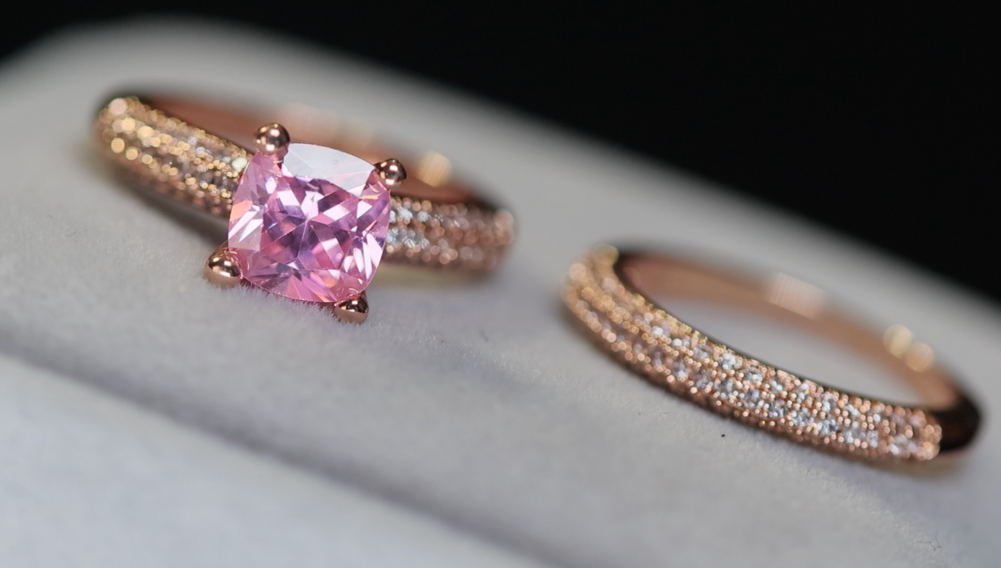 Rose Gold Pink Diamond Ring