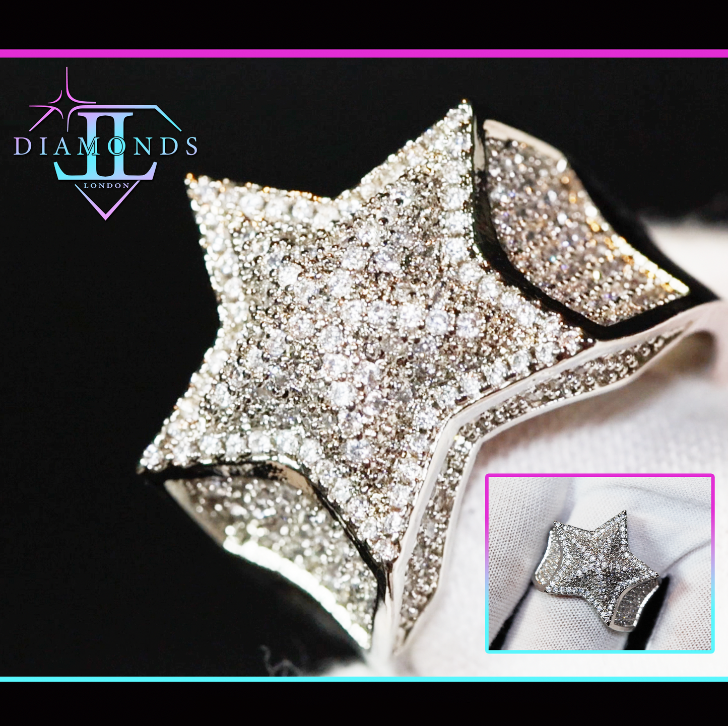 Iced Out Star Ring