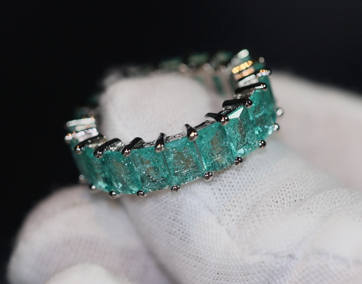 Eternity Ring | Green Diamond Ring | Green Diamond Engagement Rings