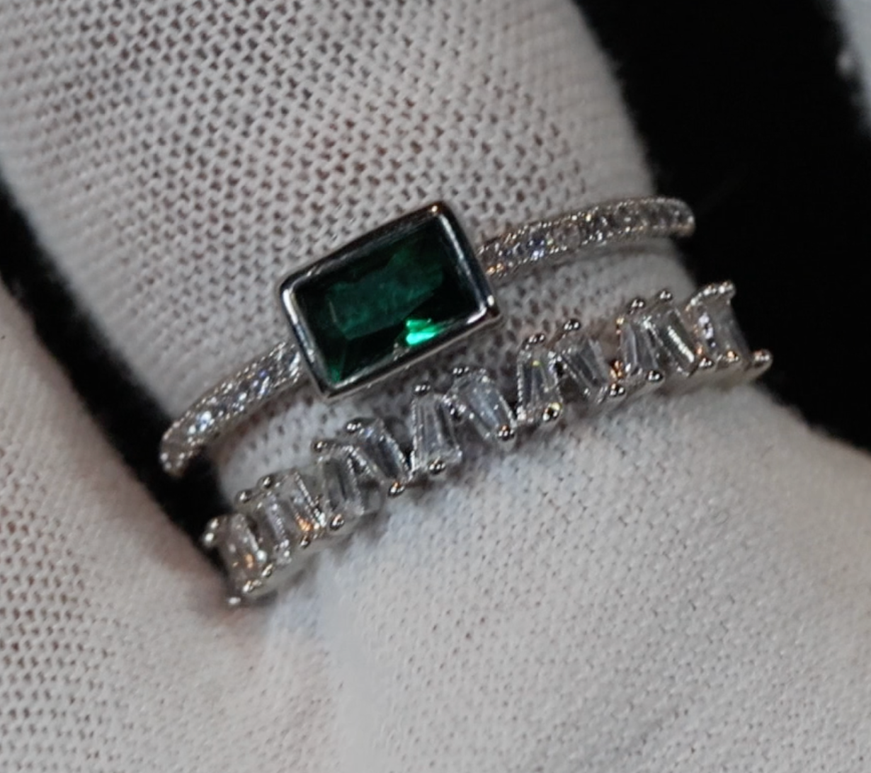 Green Diamond Engagement Ring
