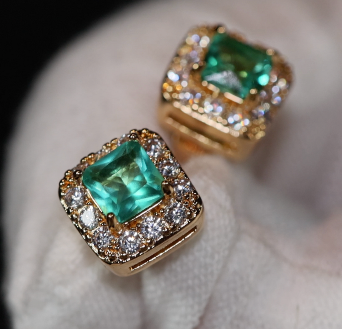 Green Diamond Earrings | Womens Earrings | Mens Ear Studs | Green Diamond Ear Studs | Stud Earrings | Diamond Ear Studs |  Ear Studs