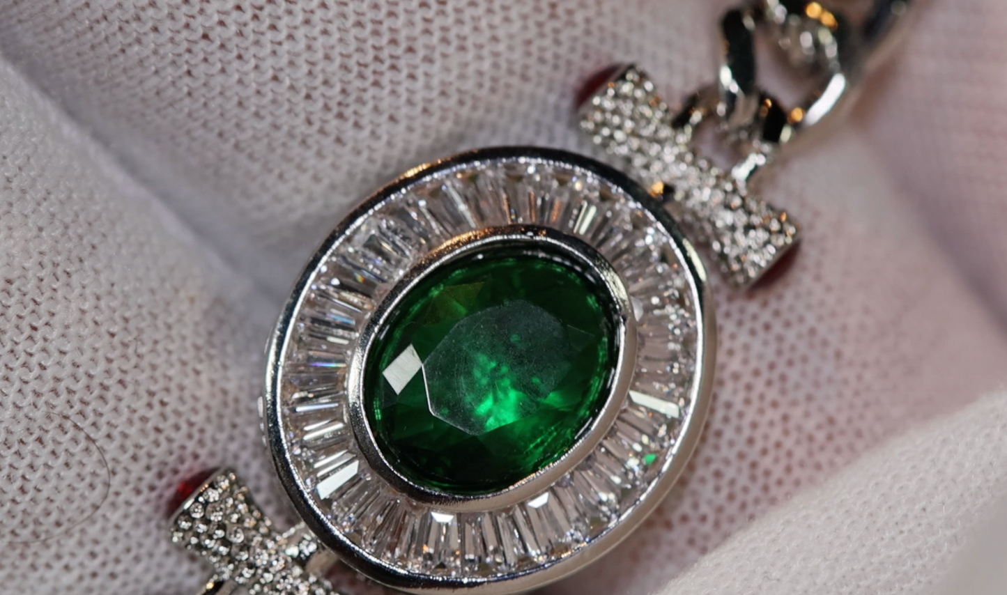 Womens Bracelet | Diamond Bracelet | Womens Diamond Bracelet | Green Gemstone Bracelet | Green Diamond Bracelet | Womens Silver Bracelets