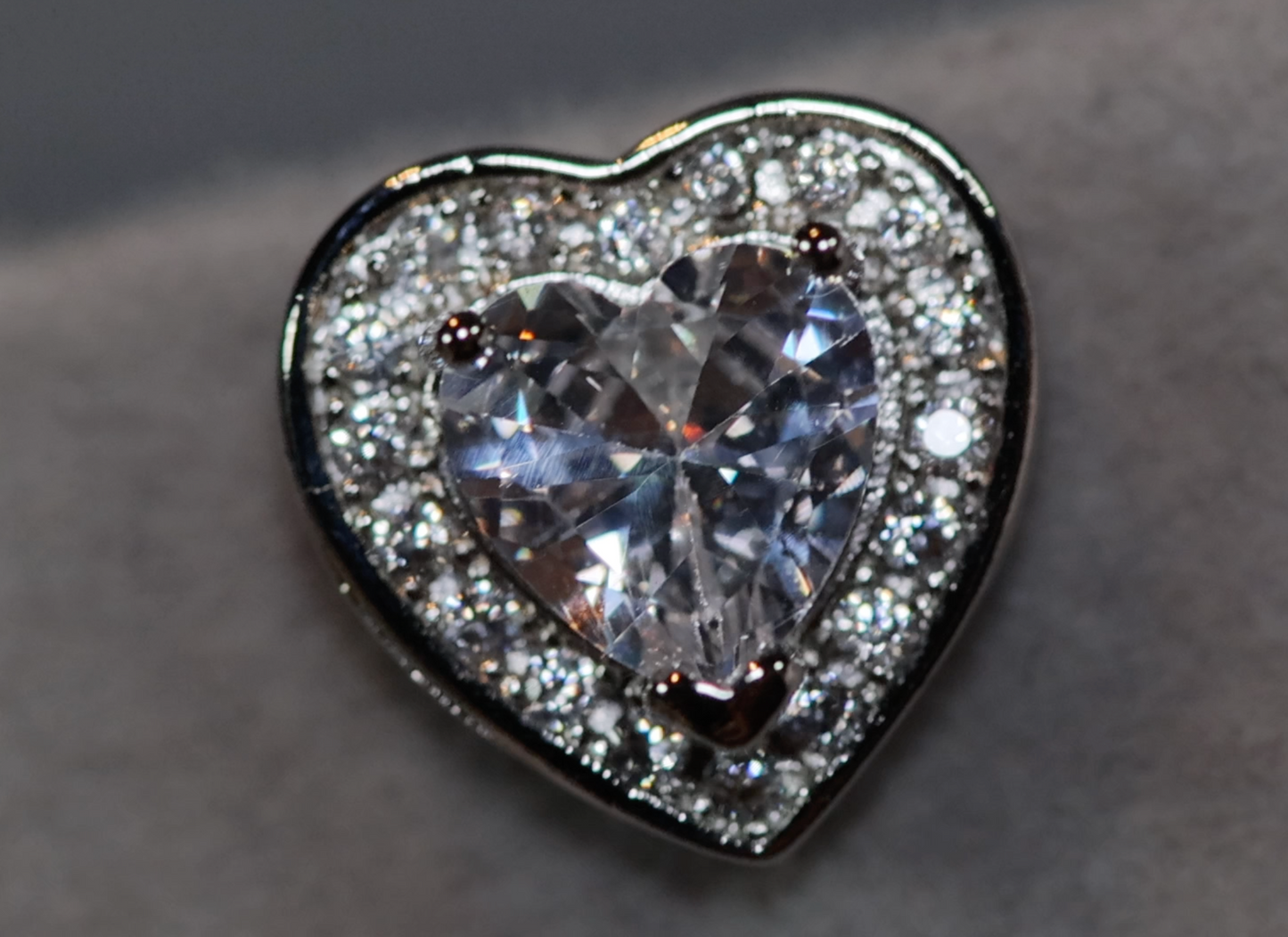 Diamond Heart Earrings | Womens Earrings | Heart Diamond Ear Studs | Ear Studs