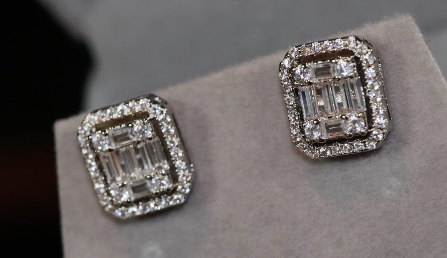 Womens Diamond Ear Studs | Mens Diamond Ear Studs | Ear Studs | Iced Out Ear Studs