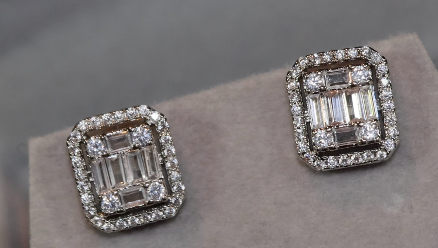 Womens Diamond Ear Studs | Mens Diamond Ear Studs | Ear Studs | Iced Out Ear Studs