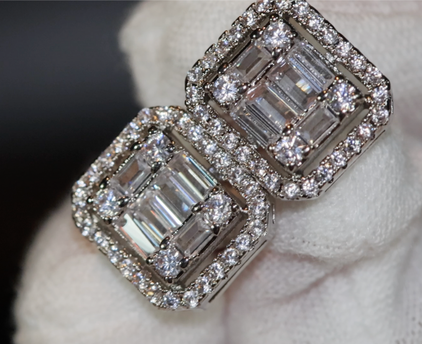 Womens Diamond Ear Studs | Mens Diamond Ear Studs | Ear Studs | Iced Out Ear Studs