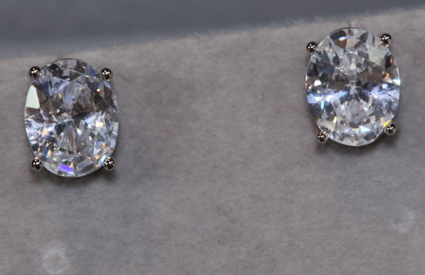 Womens Earrings | Oval Diamond Earrings | Diamond Ear Studs | Stud Earrings | Womens Ear Studs |  Ear Studs