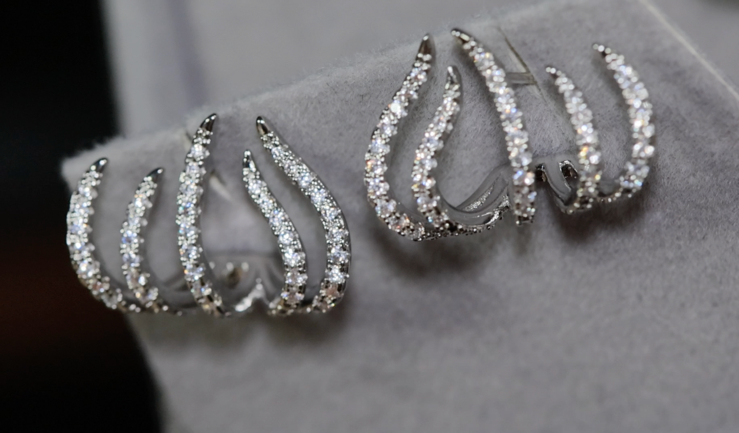 Womens diamond ear studs, diamond cuff earrings, diamond ear studs, womens ear studs