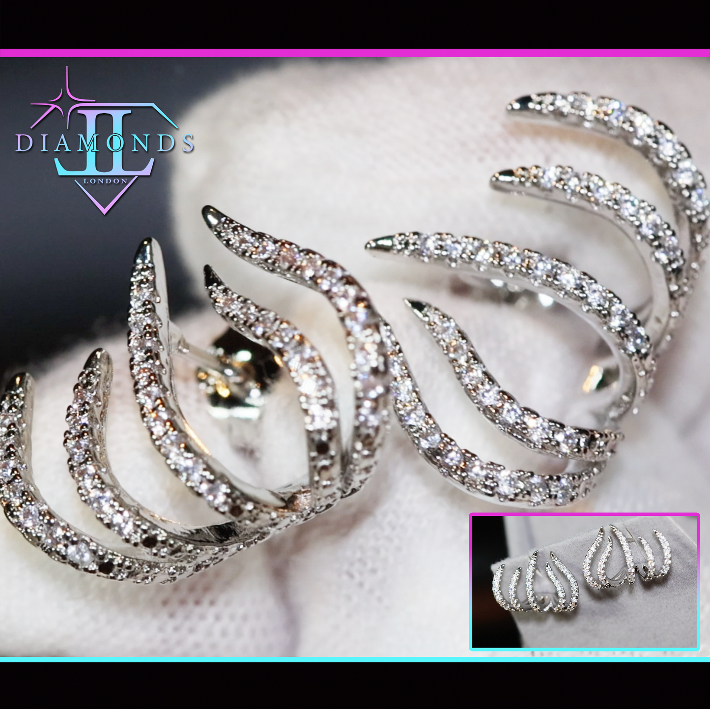diamond cuff earrings