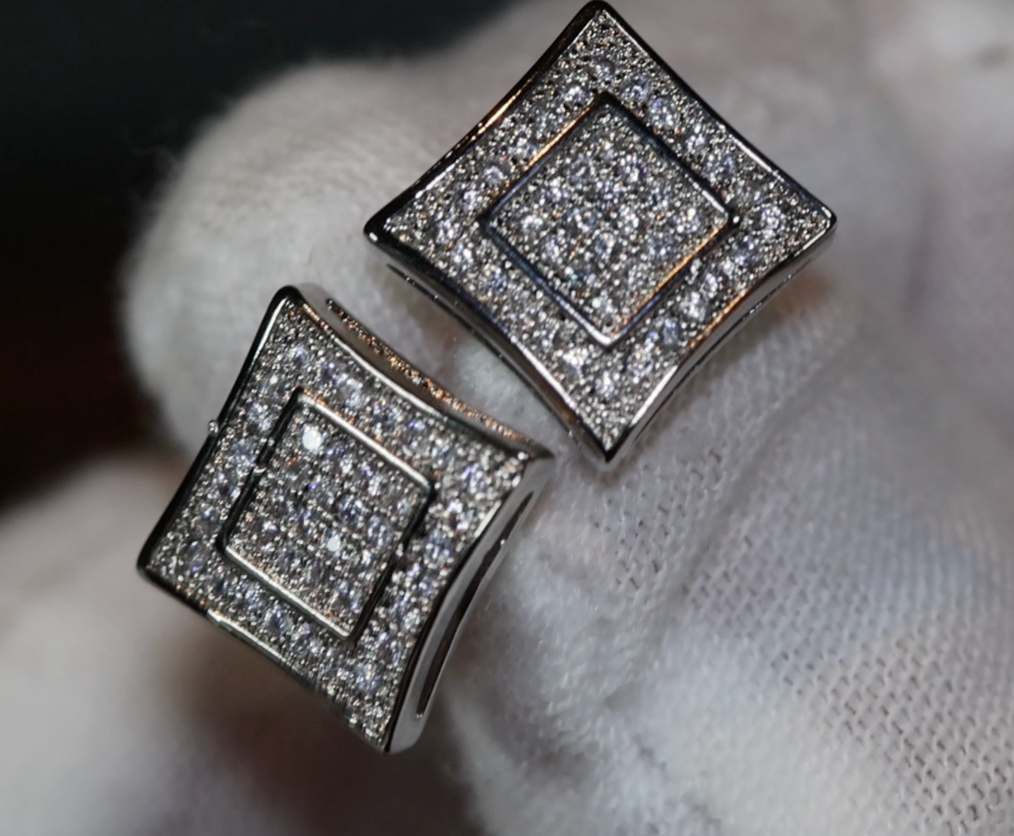 mens diamond ear studs