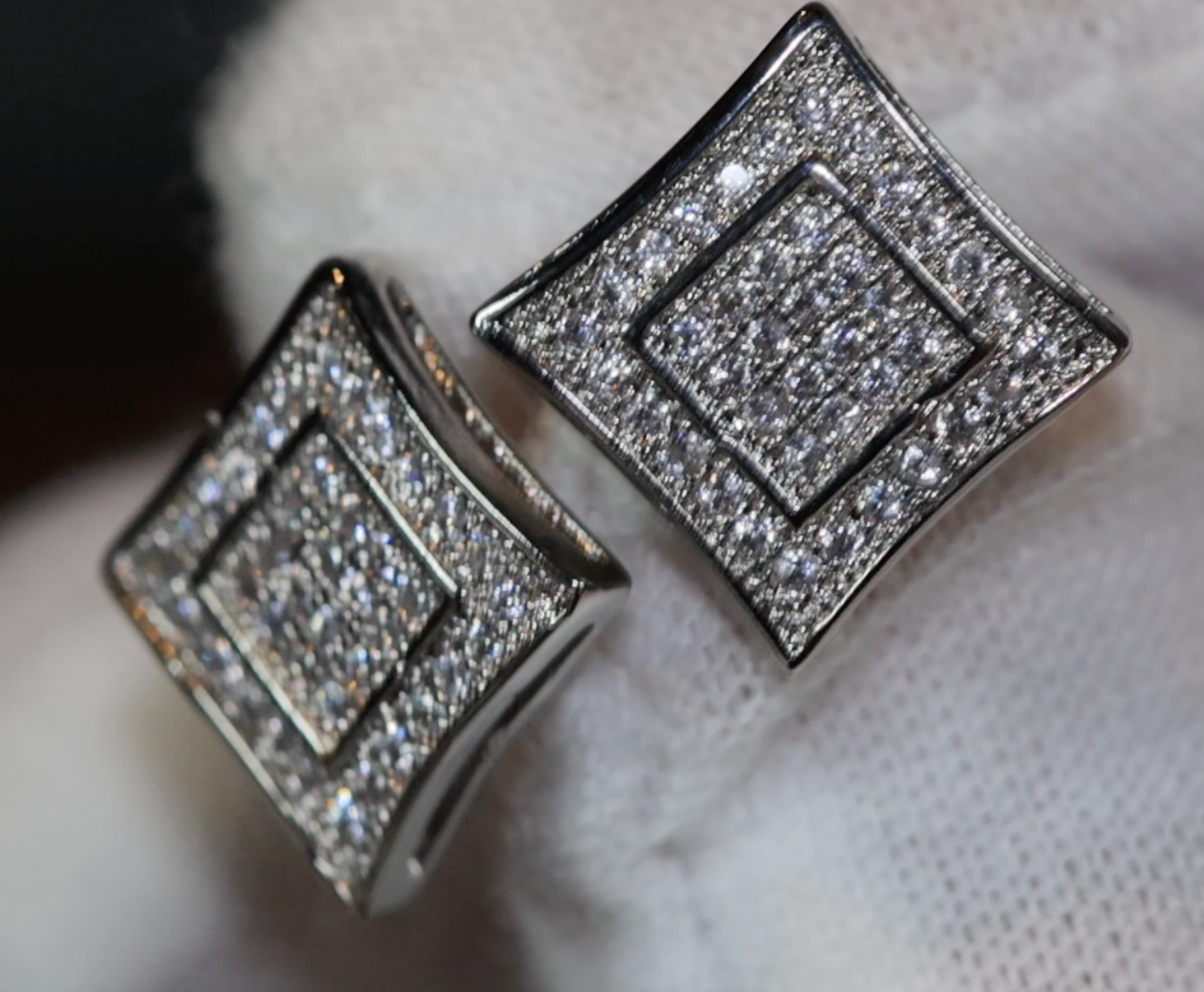 Ear Studs | Iced Out Ear Studs | Hip Hop Earrings | Hip Hop Ear Studs