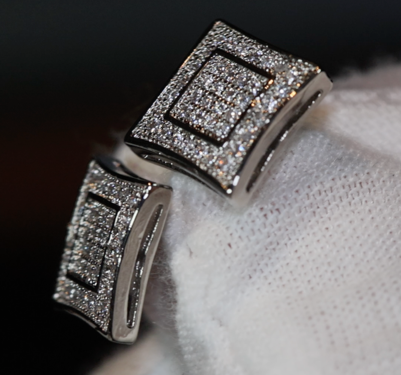 Ear Studs | Iced Out Ear Studs | Hip Hop Earrings | Hip Hop Ear Studs