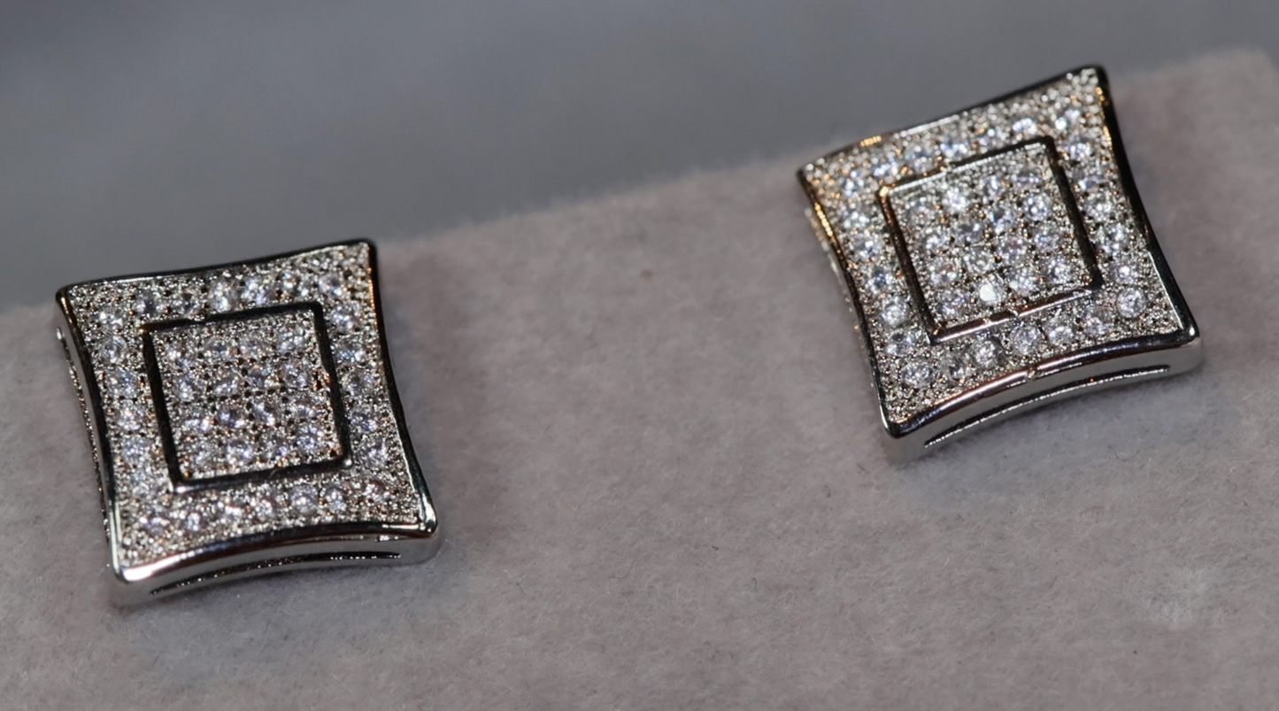 Ear Studs | Iced Out Ear Studs | Hip Hop Earrings | Hip Hop Ear Studs