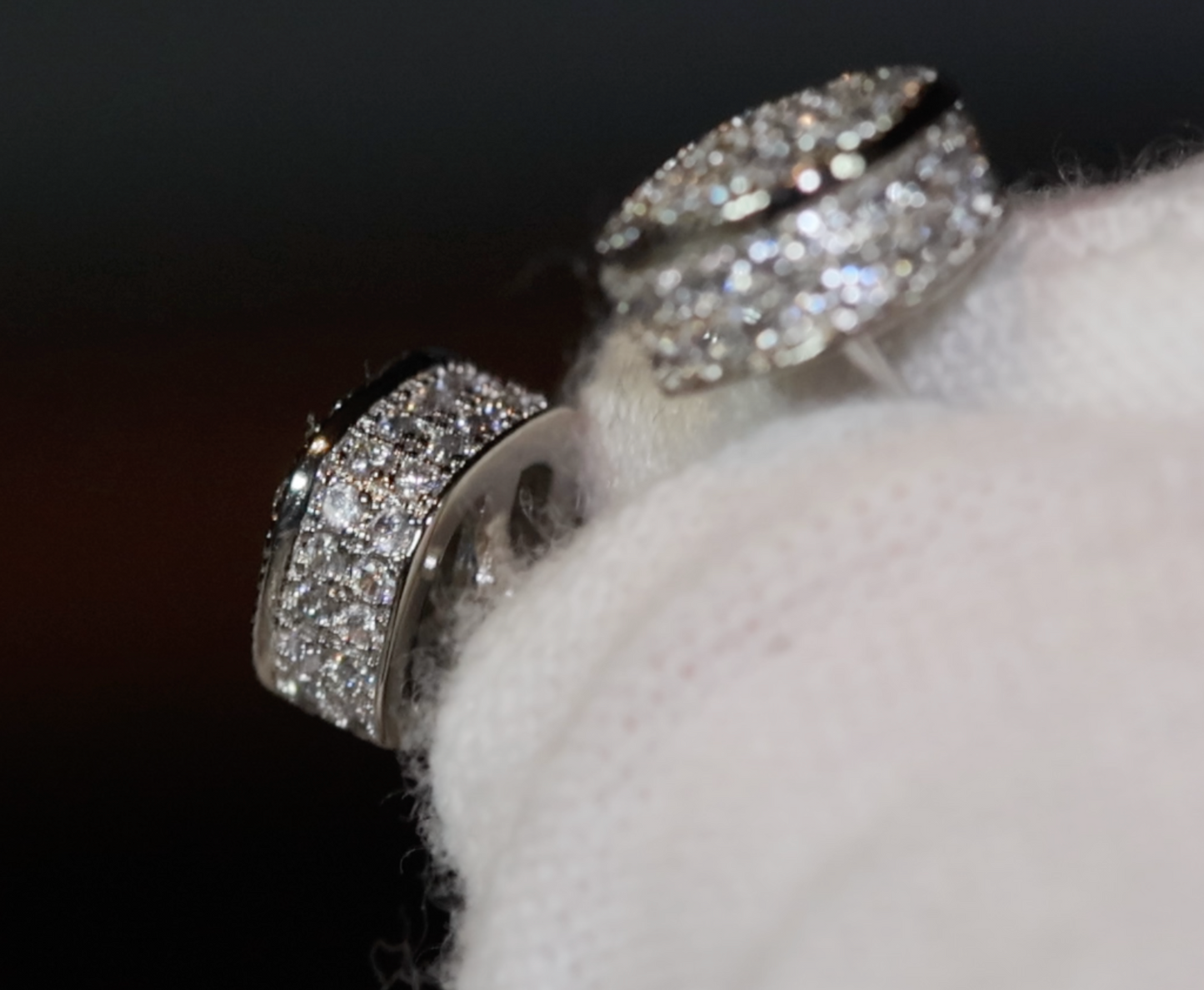 mens diamond ear studs