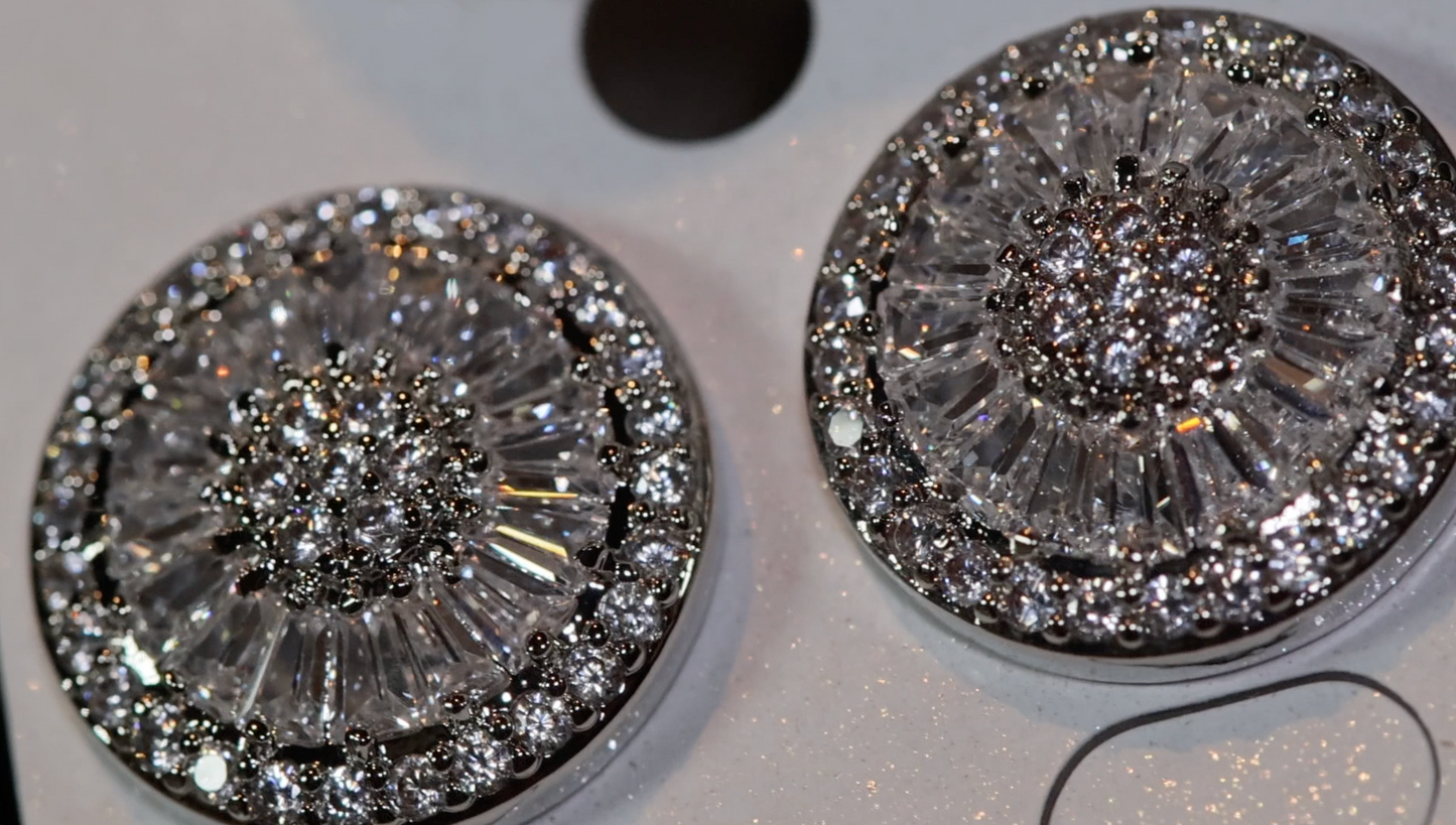 Womens baguette diamond ear studs | Womens Diamond Ear Studs | Ear Studs