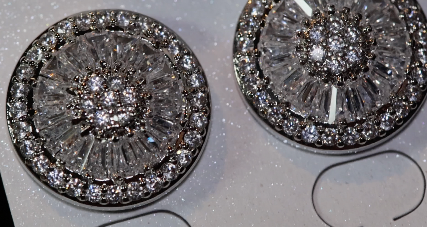 Womens baguette diamond ear studs | Womens Diamond Ear Studs | Ear Studs