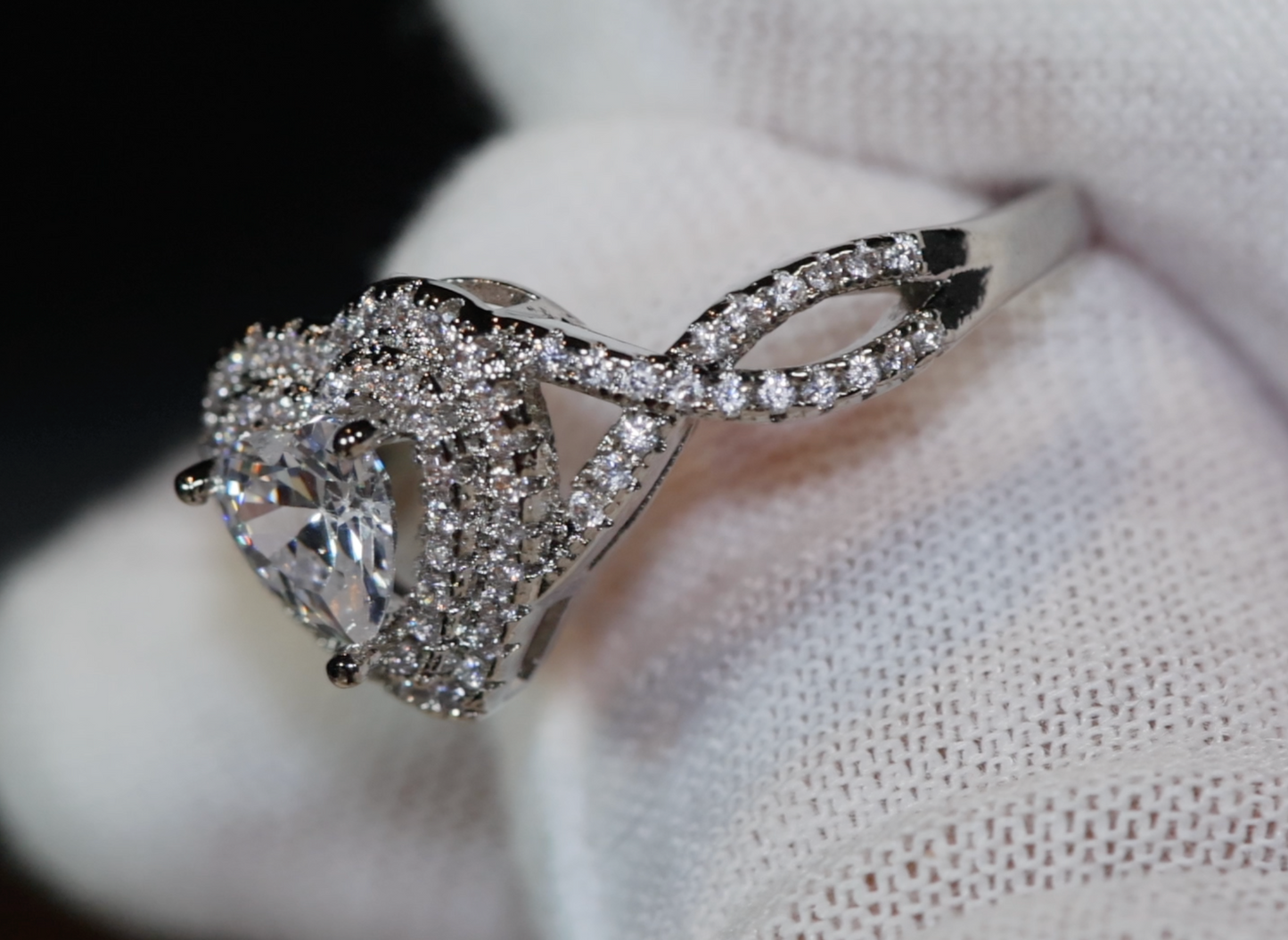 Hheart Ring | Womens Iced Out Ring | Engagement Ring | Heart Shape Ring | ring for girlfriend | love ring