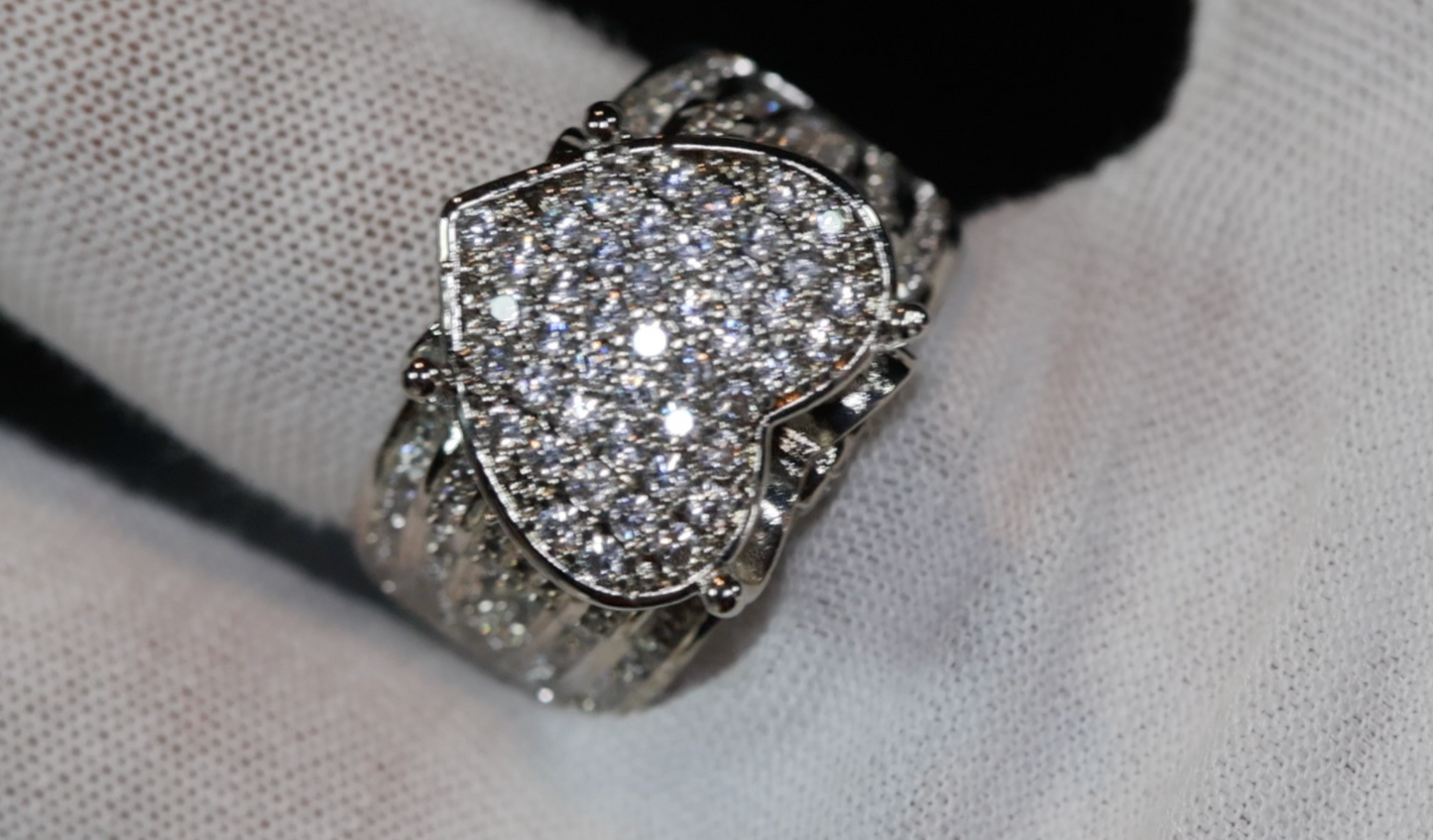 Diamond Heart Ring | Heart Shaped Ring | Big Diamond Heart Ring