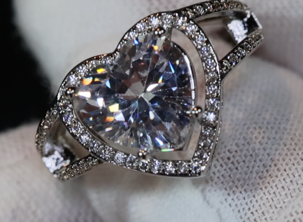 Diamond heart ring | love ring | heart shaped ring