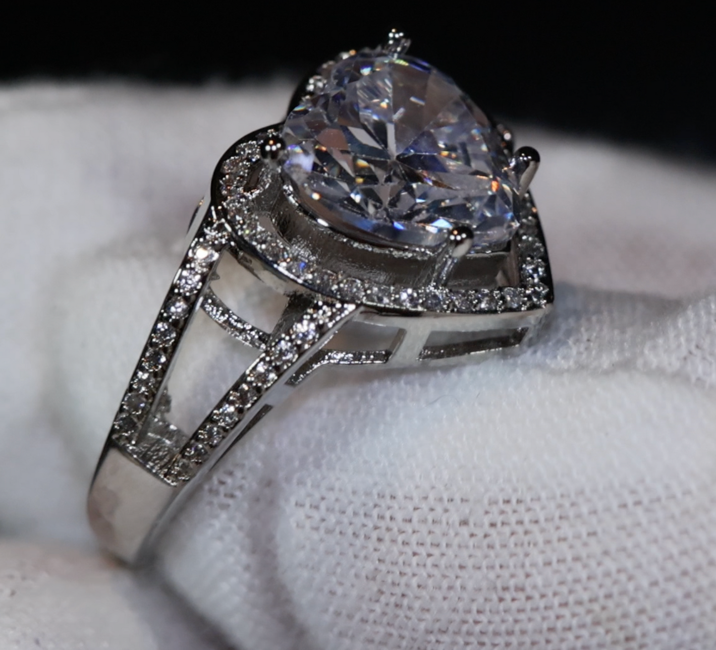 Diamond heart ring | love ring | heart shaped ring