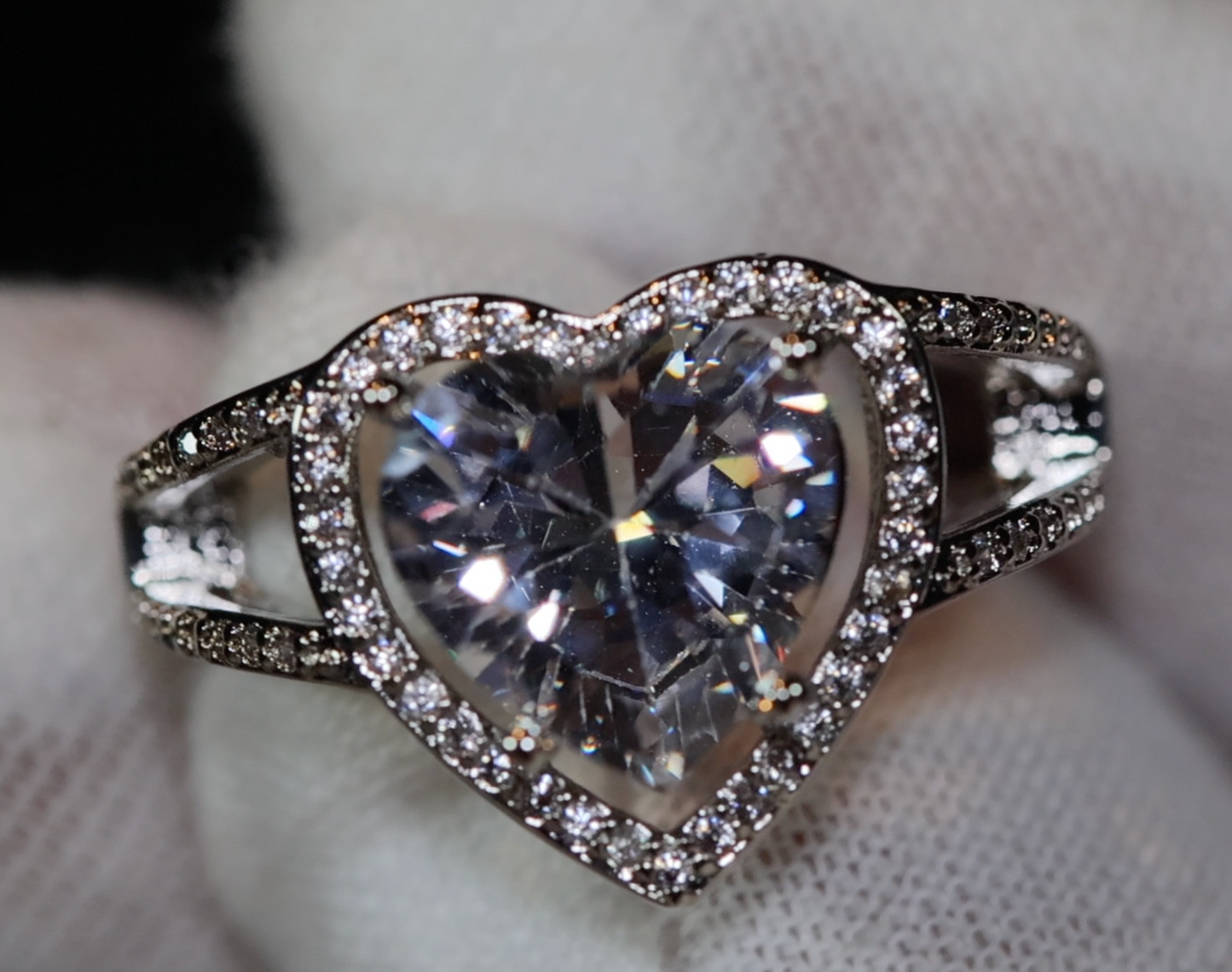 Diamond heart ring | love ring | heart shaped ring