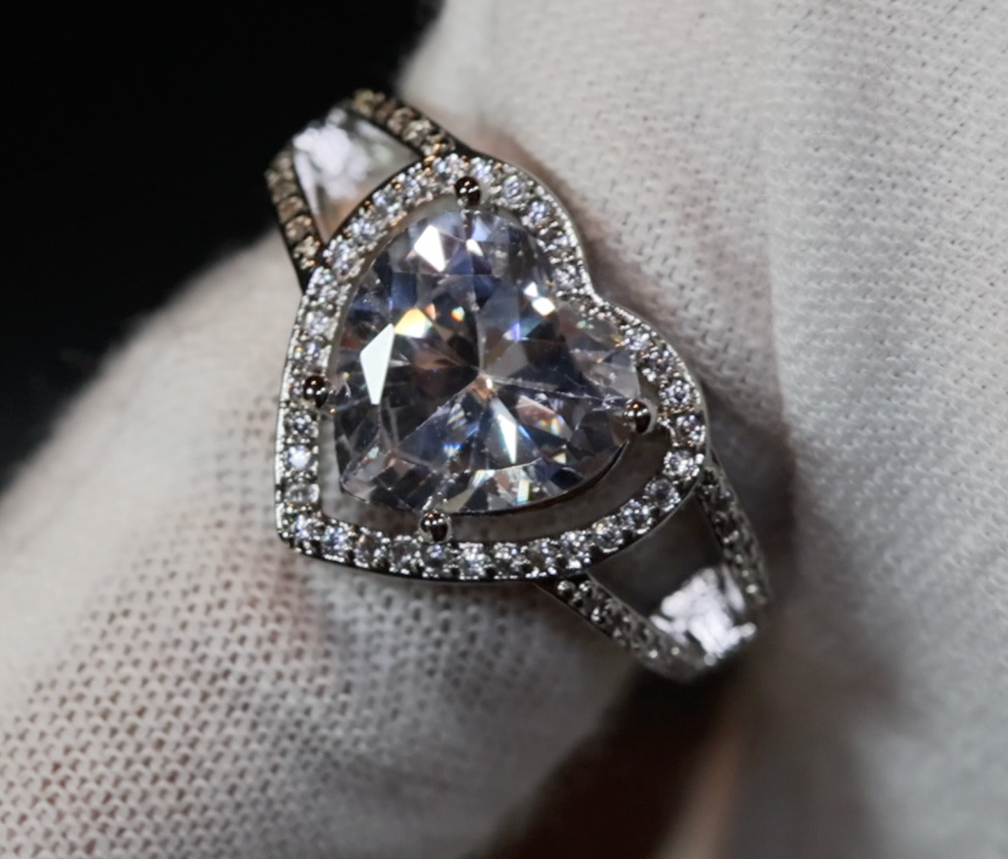 Diamond heart ring | love ring | heart shaped ring