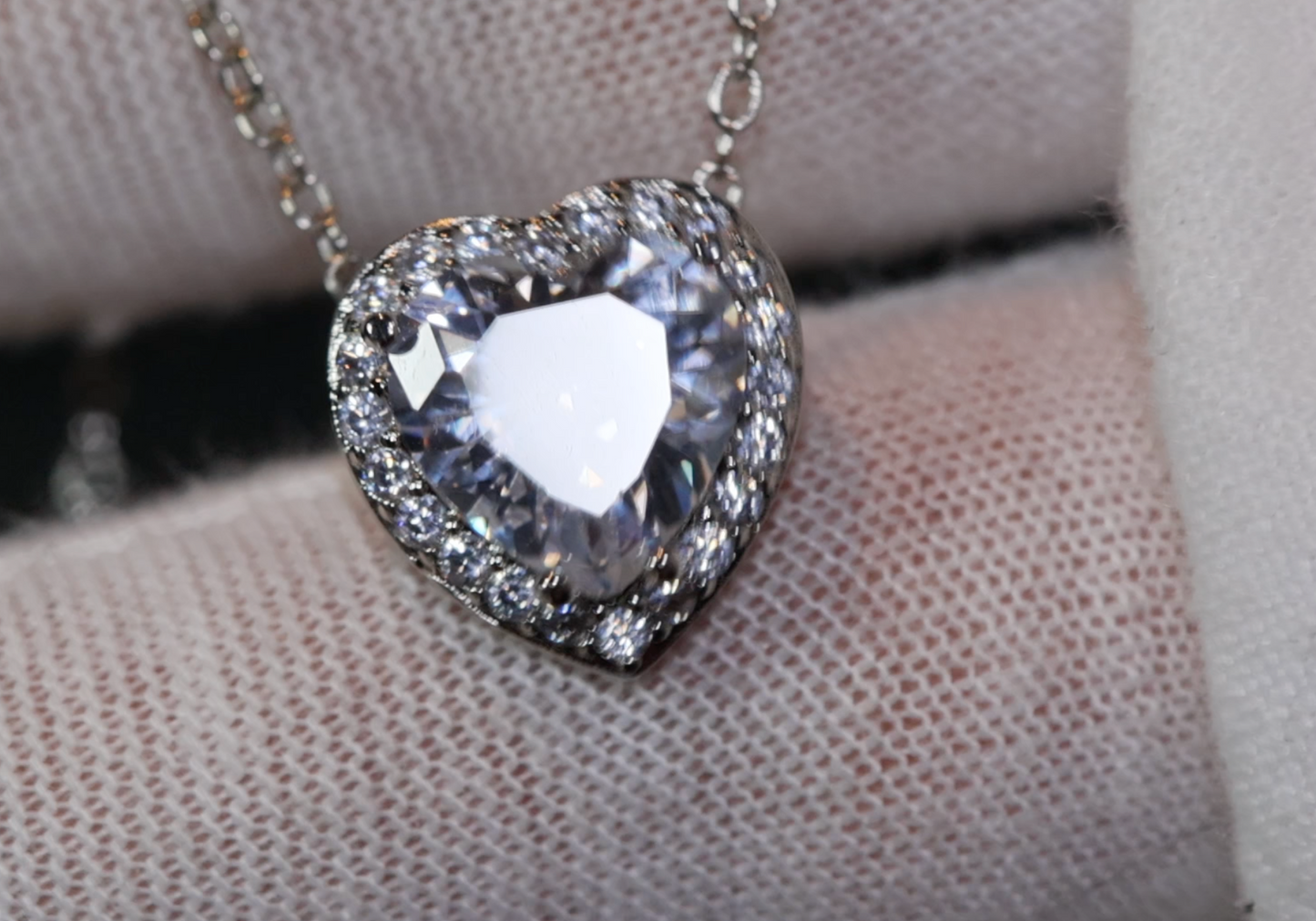 Diamond Heart Necklace | Womens Diamond Necklace | Heart Necklace with Diamonds | Heart Pendant