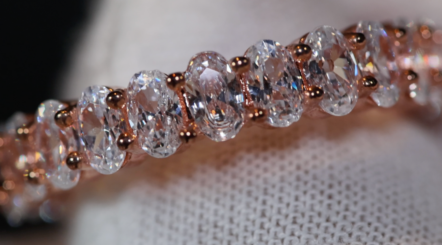 Womens Rose Gold Ring | Diamond Rose Gold Ring | Rose Gold Eternity Ring