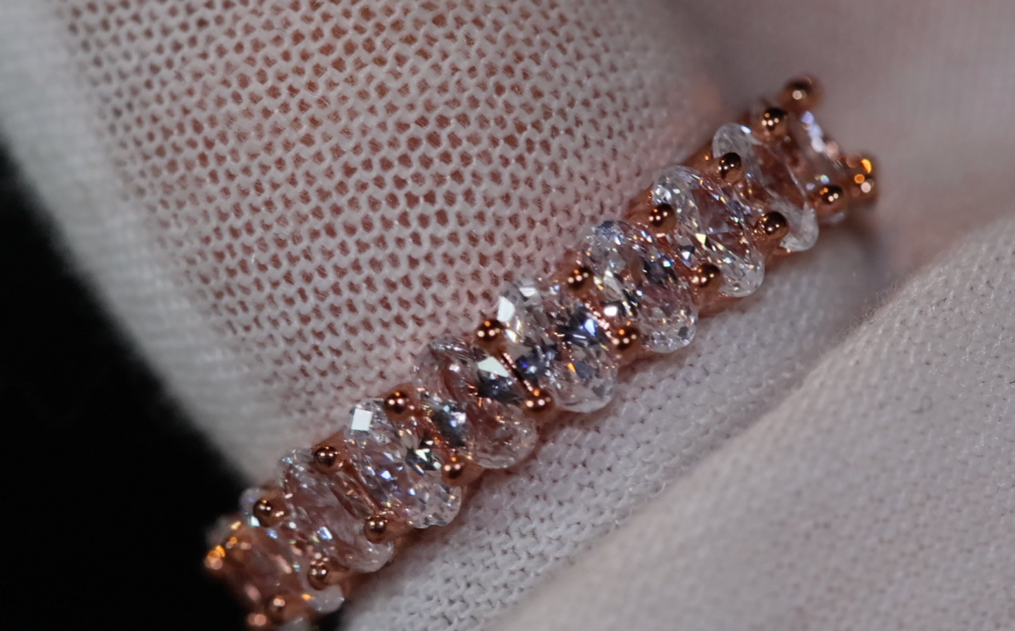 Womens Rose Gold Ring | Diamond Rose Gold Ring | Rose Gold Eternity Ring