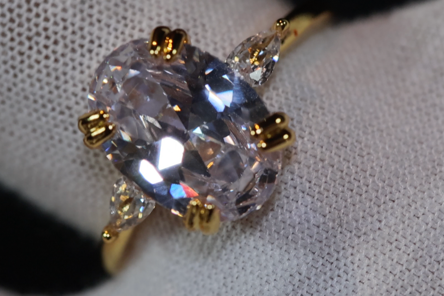 Womens Gold Oval Diamond Ring | Diamond Gold Ring | Womens Gold Engagement Ring