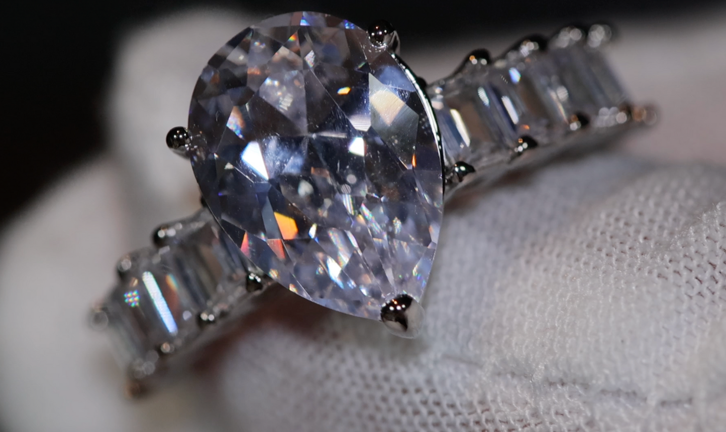 Teardrop Ring | Pear Shape Ring | Teardrop Engagement Ring | Tear Drop Ring