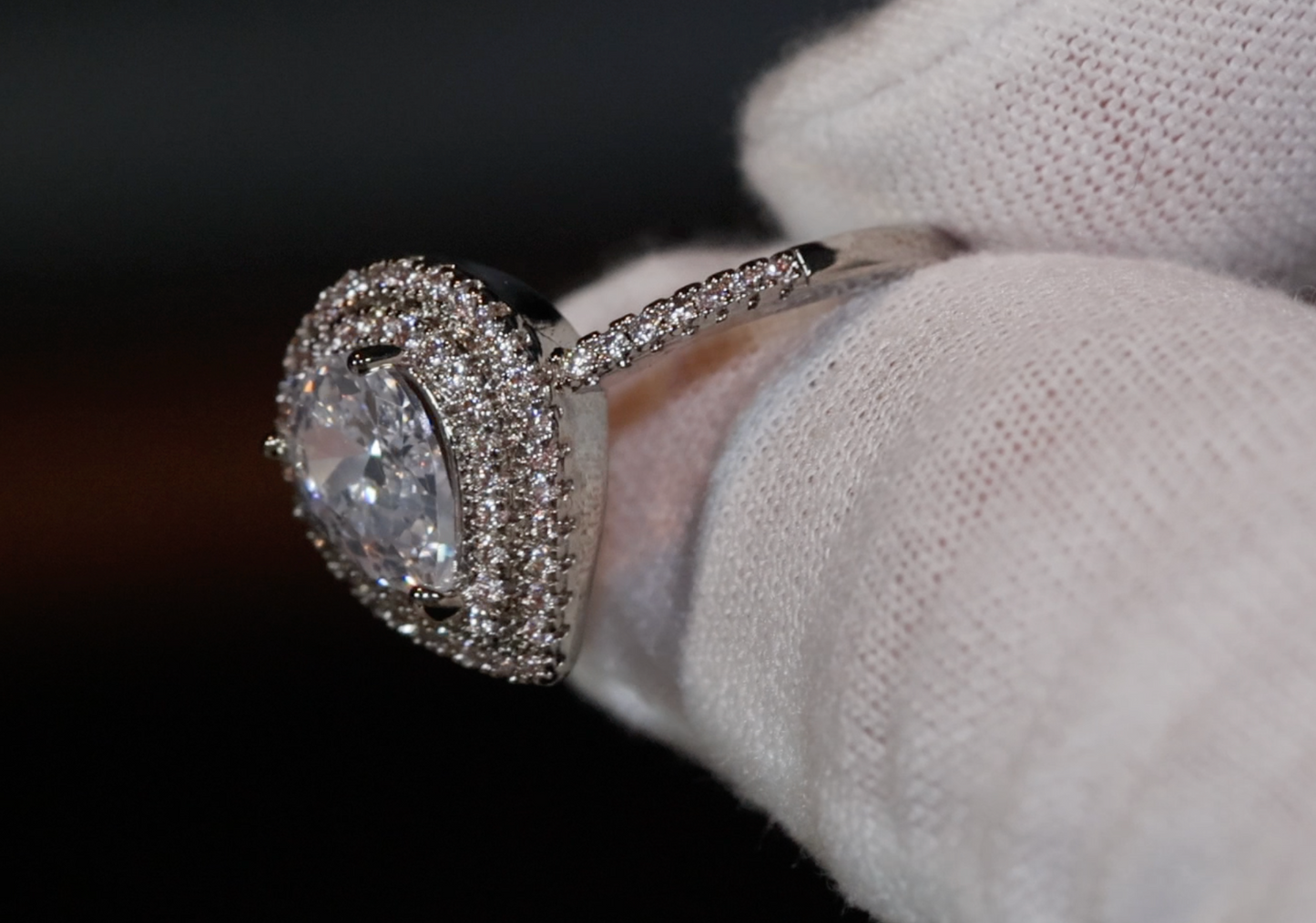 Engagement Ring | Pear Cut Diamond Ring | Teardrop Ring | Womens Wedding Ring