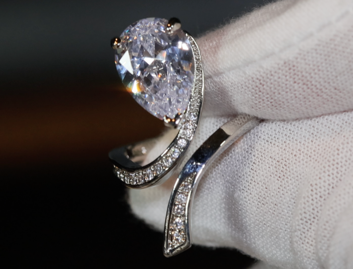 Teardrop Ring | Pear Cut Ring | Tear Drop ring | Pear shape ring | Teardrop Engagement Ring