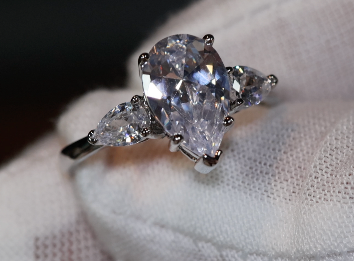 Teardrop Ring | Pear Shape Ring | Teardrop Engagement Ring | Tear Drop Ring | Engagement Ring