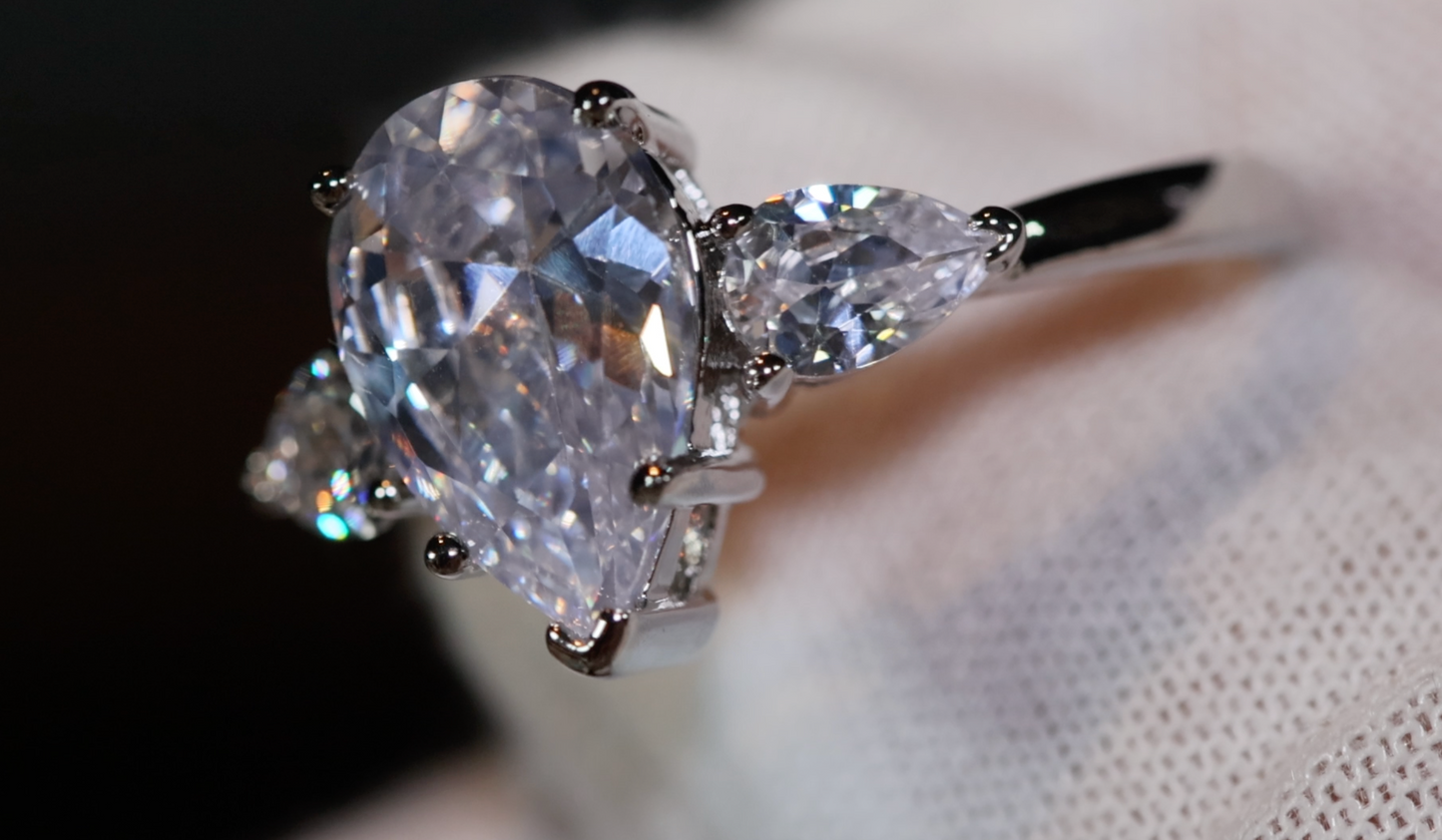 Teardrop Ring | Pear Shape Ring | Teardrop Engagement Ring | Tear Drop Ring | Engagement Ring