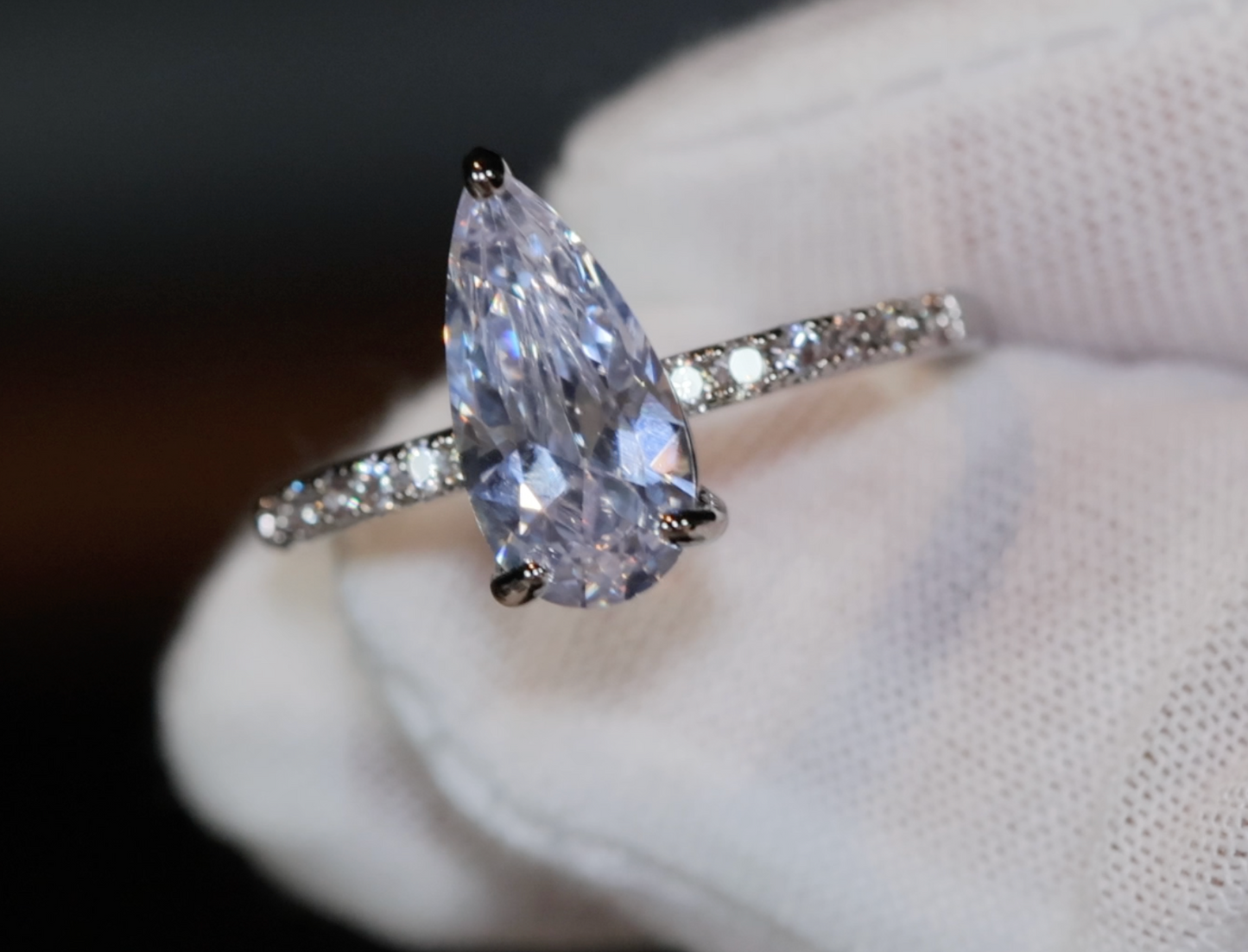 Teardrop Ring | Tear Drop ring | Pear shape ring | Pear Cut Ring