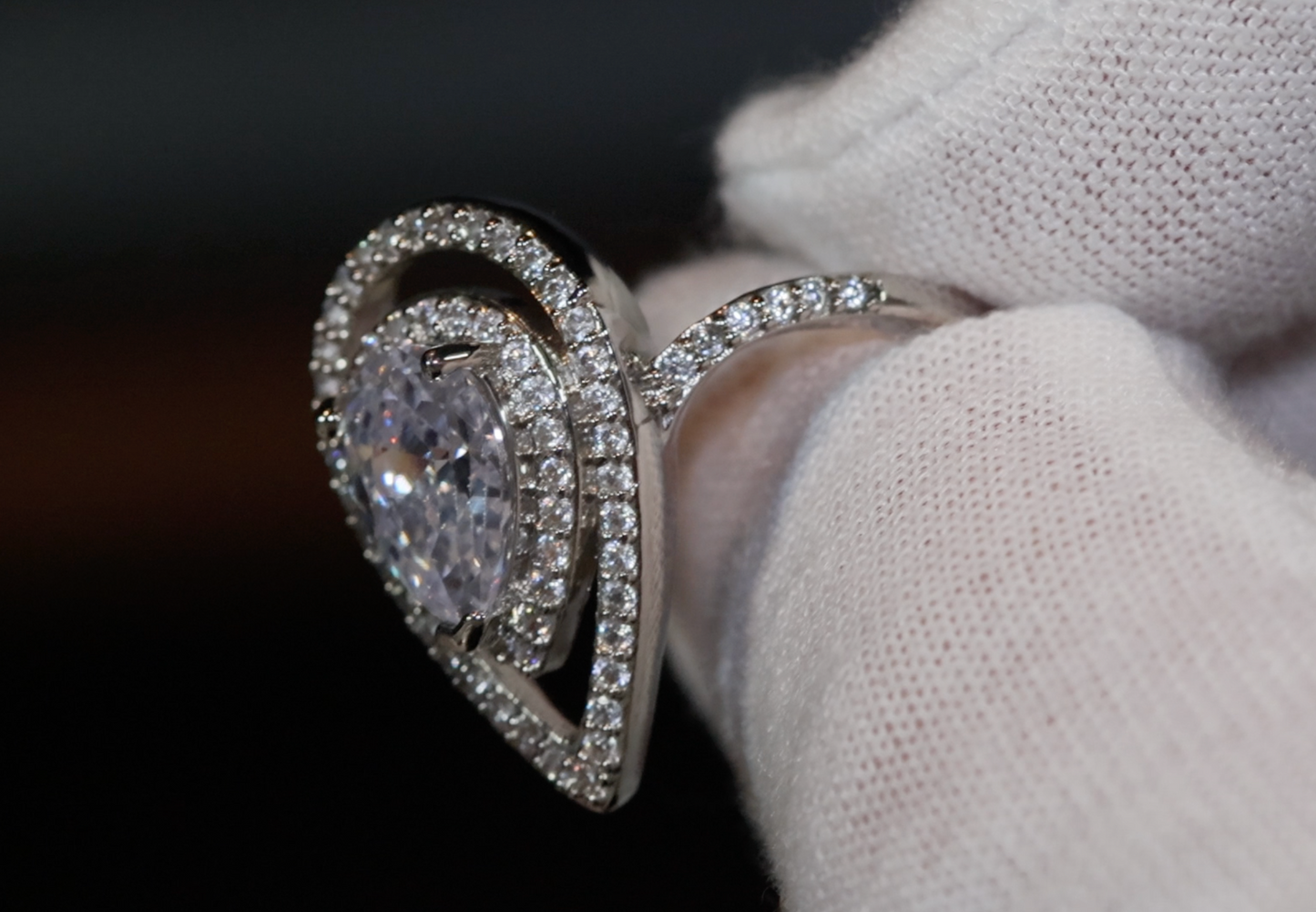 Teardrop Ring | Pear Cut Ring | Tear Drop ring | Pear shape ring