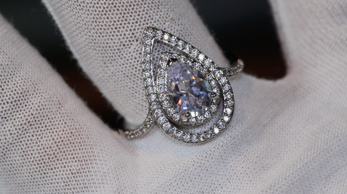 Teardrop Ring | Pear Cut Ring | Tear Drop ring | Pear shape ring