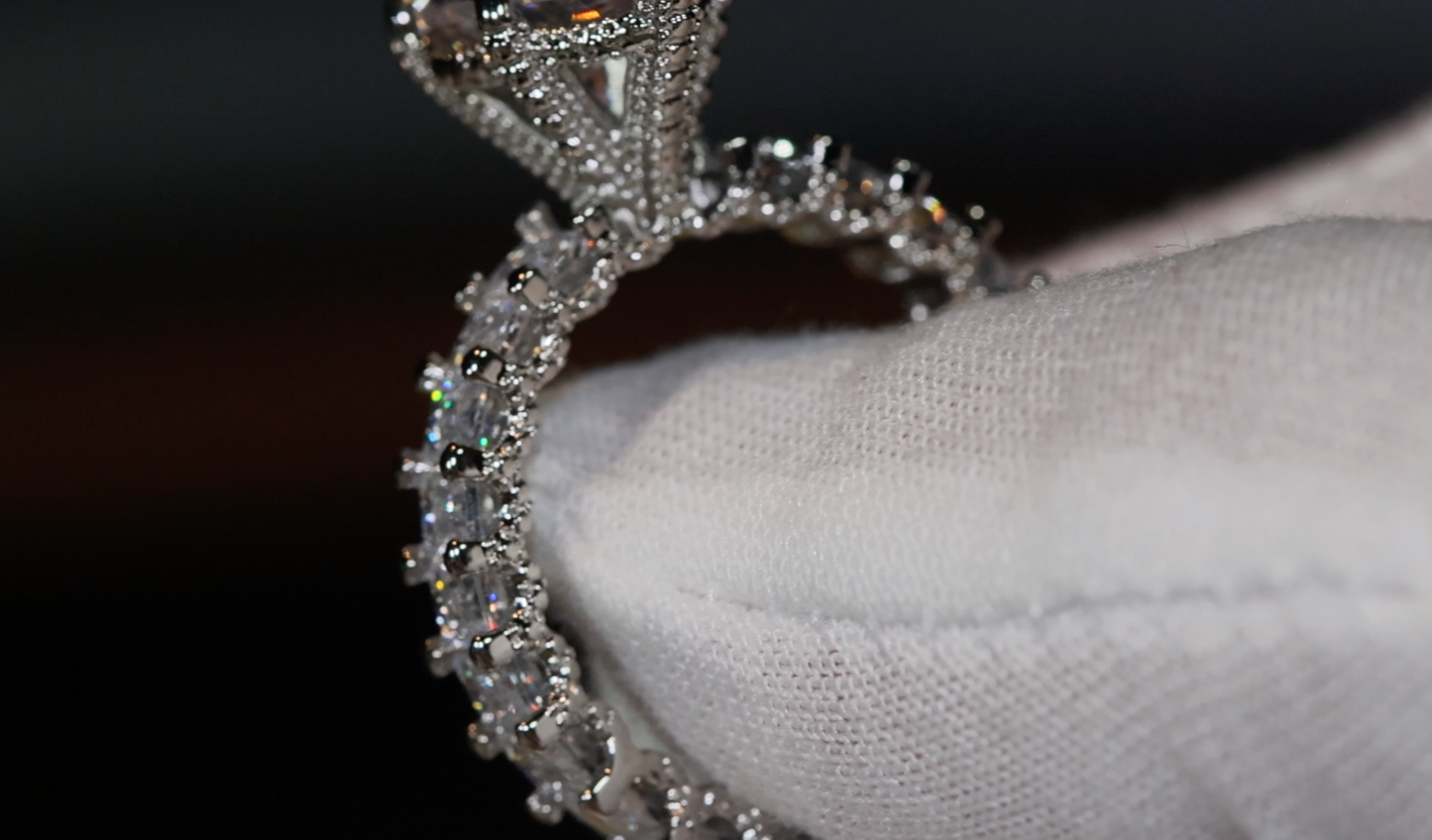 Engagement Ring | Teardrop Ring | Womens Diamond Wedding Ring Set | Womens Wedding Ring