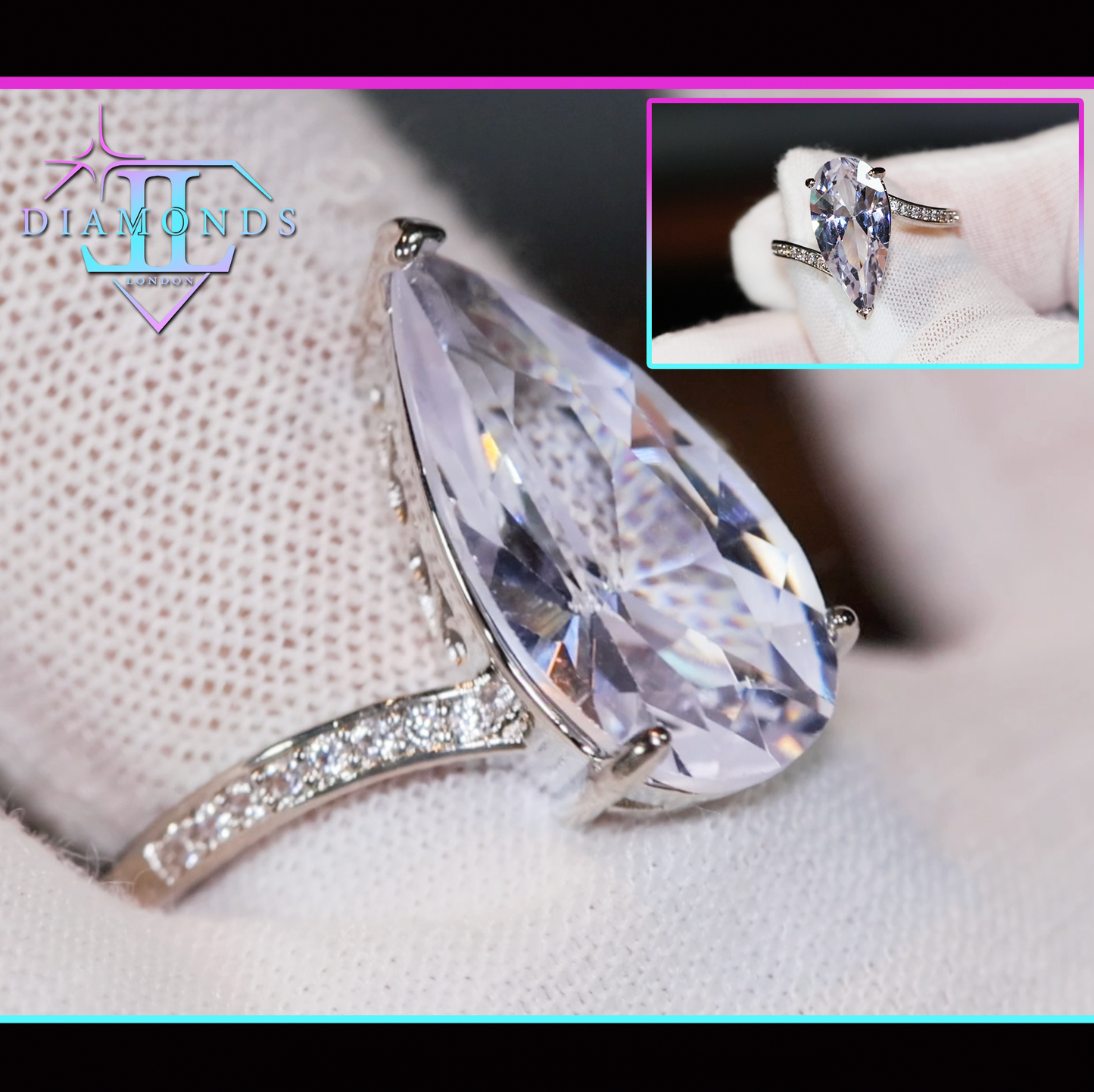 teardrop engagment ring