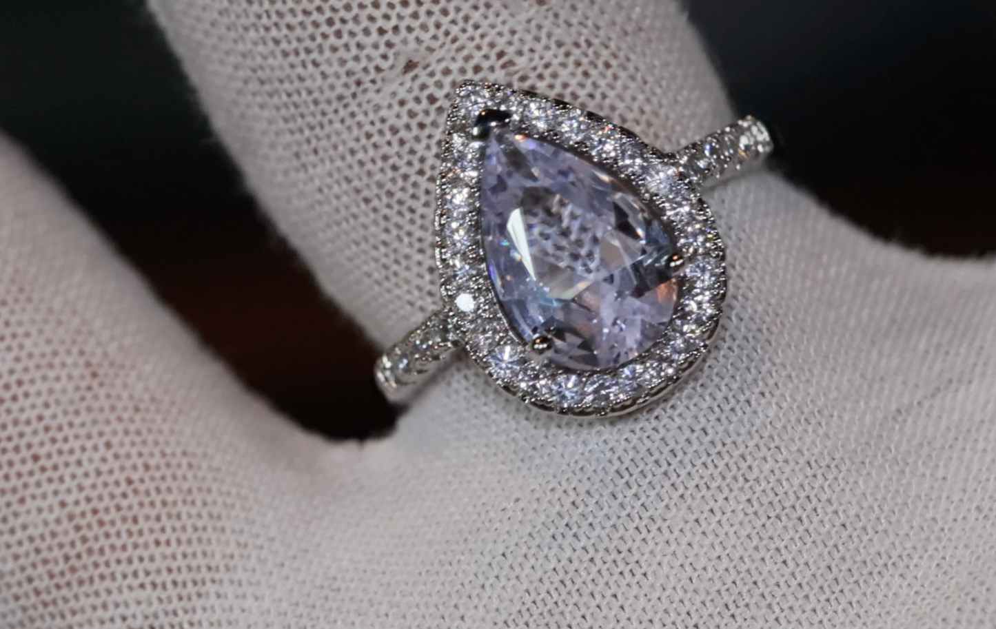 Womens Pear Cut Diamond Ring | Teardrop Engagement Rings | Pear Shaped Engagement Ring